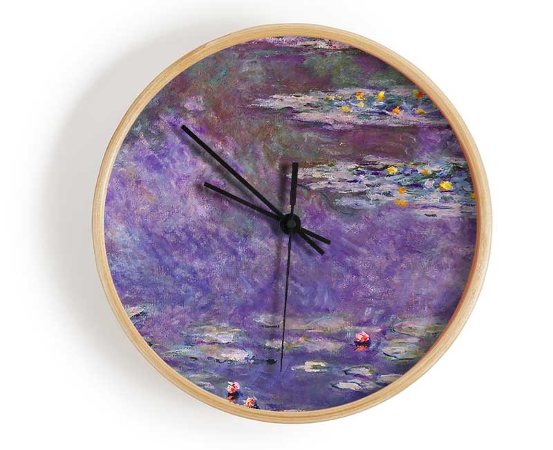 Monet Water Lily Pond 3 Clock - Wallart-Direct UK