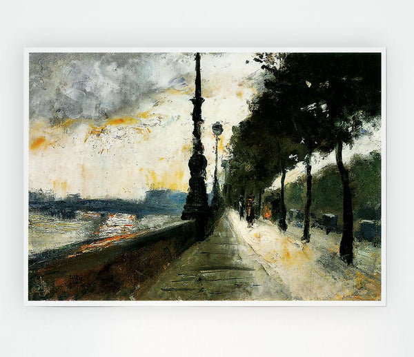 Waterloo Bridge In The Sun By Lesser Ury Print Poster Wall Art