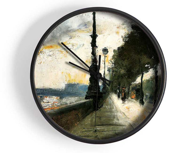 Waterloo Bridge In The Sun By Lesser Ury Clock - Wallart-Direct UK