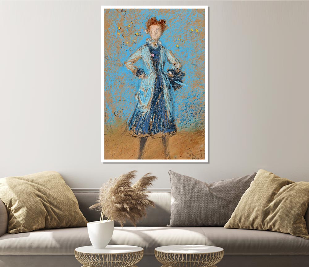 Whistler The Blue Girl Print Poster Wall Art