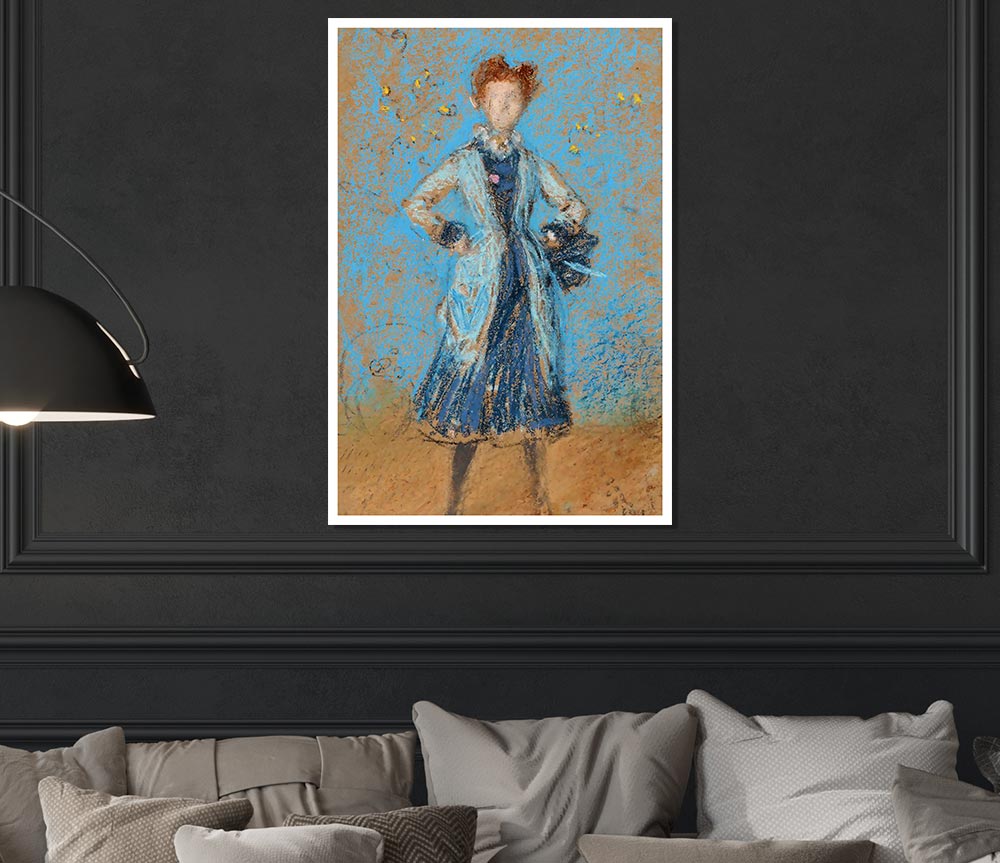 Whistler The Blue Girl Print Poster Wall Art