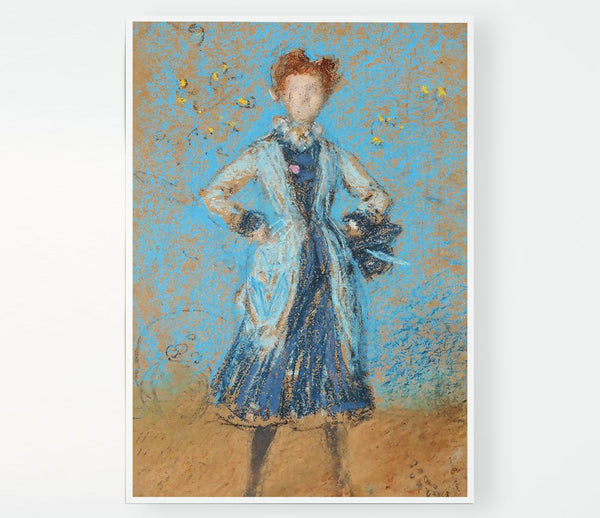 Whistler The Blue Girl Print Poster Wall Art