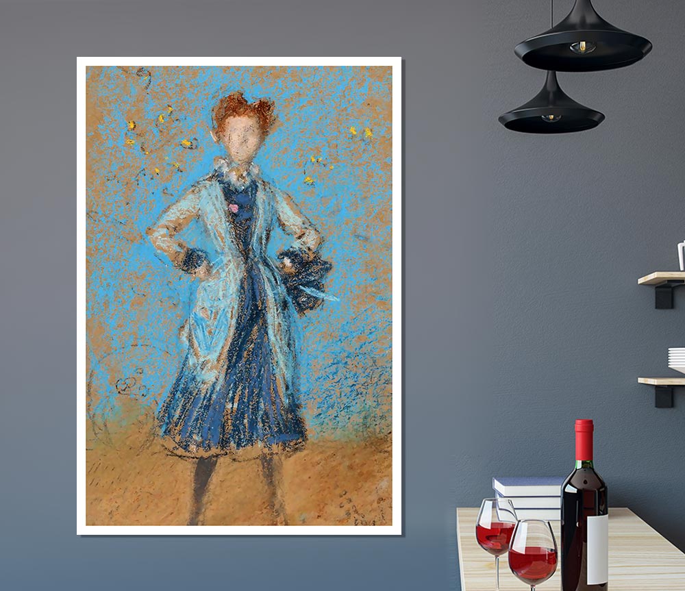 Whistler The Blue Girl Print Poster Wall Art