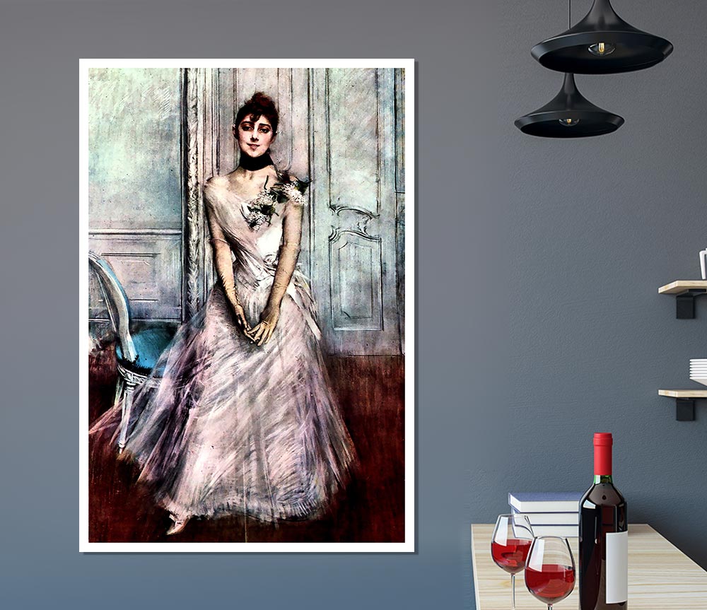 Giovanni Boldini White Pastel Picture Print Poster Wall Art