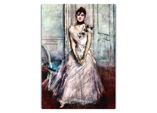 White Pastel Picture By Giovanni Boldini