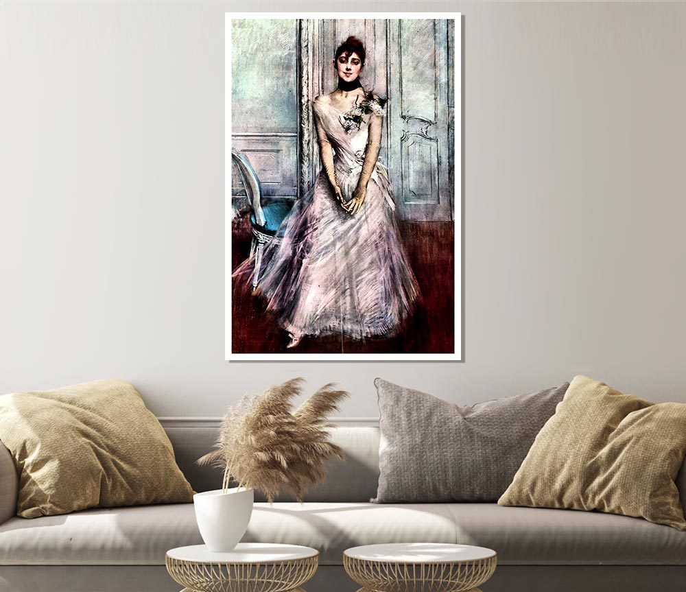 Giovanni Boldini White Pastel Picture Print Poster Wall Art