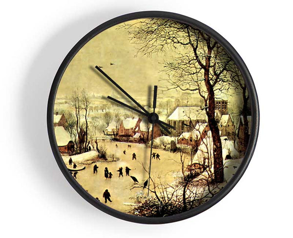 Pieter Bruegel Winter Landscape With Skaters Clock - Wallart-Direct UK