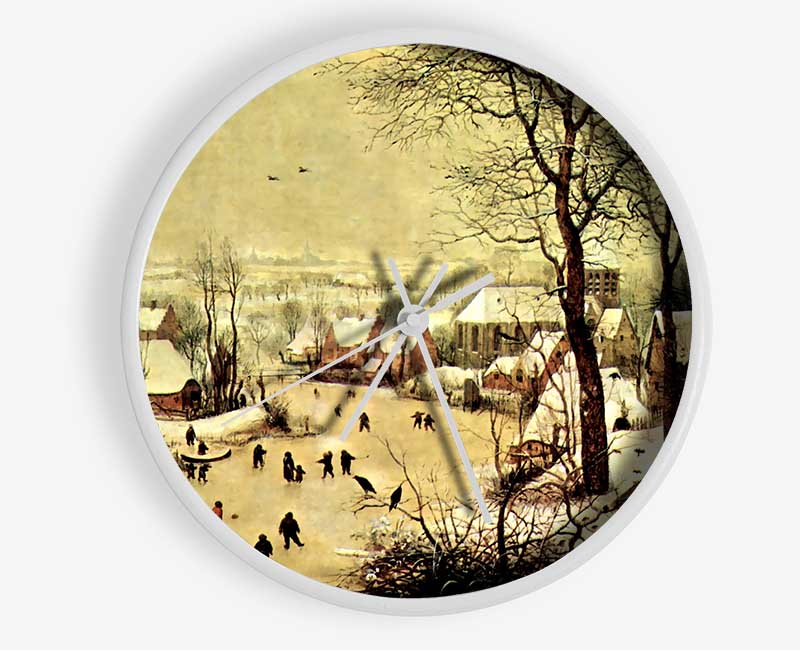 Pieter Bruegel Winter Landscape With Skaters Clock - Wallart-Direct UK