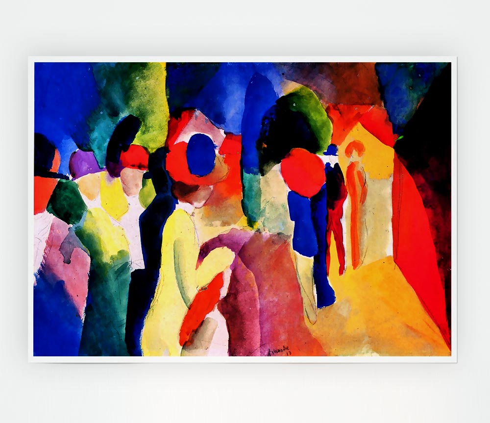 August Macke With Yellow Jacket Print Poster Wall Art