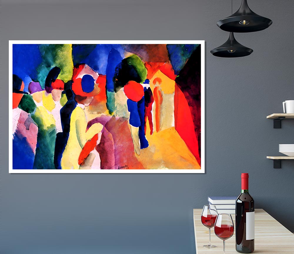 August Macke With Yellow Jacket Print Poster Wall Art