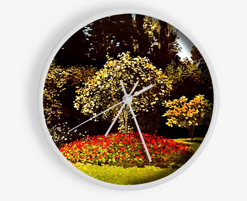 Monet Woman In The Park With Poppies Clock - Wallart-Direct UK