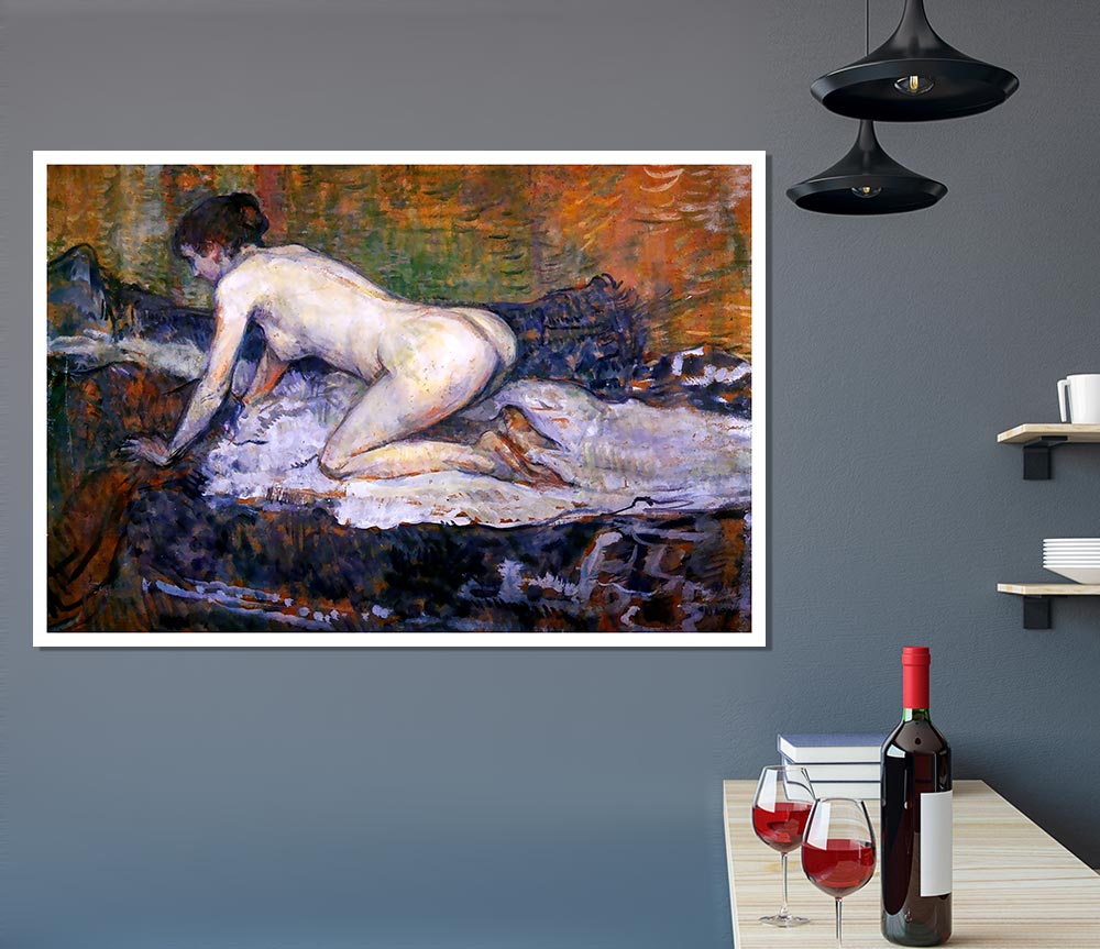 Toulouse Lautrec Woman Naked Print Poster Wall Art