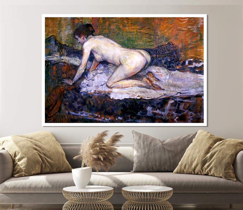 Toulouse Lautrec Woman Naked Print Poster Wall Art