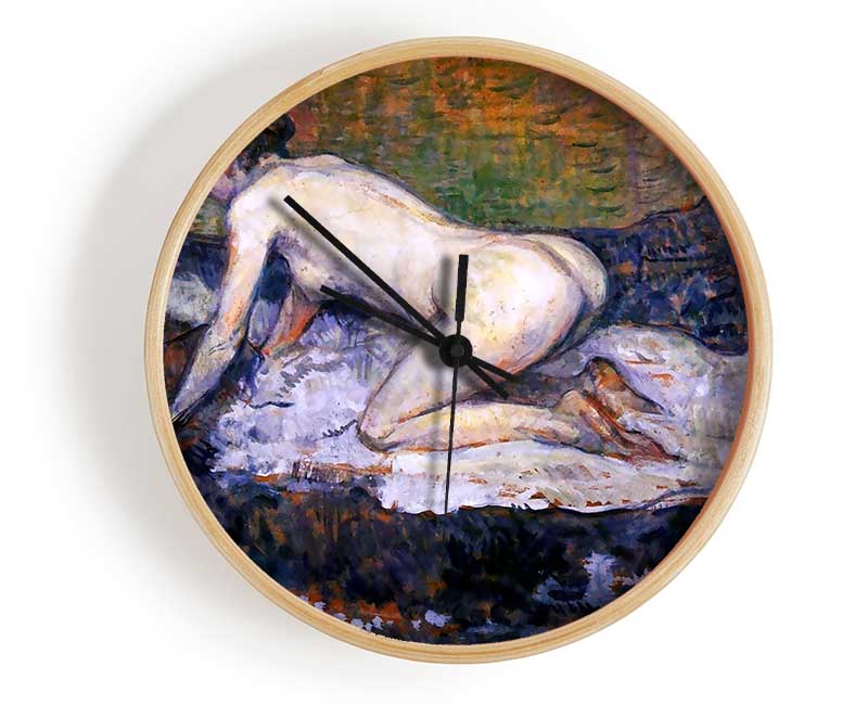 Toulouse Lautrec Woman Naked Clock - Wallart-Direct UK