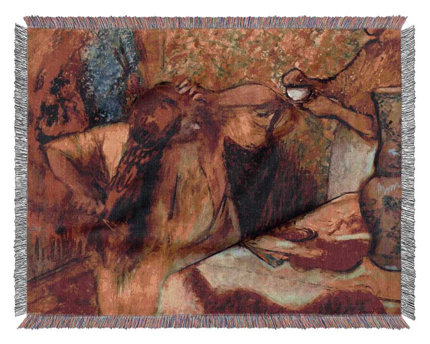 Degas Women At The Toilet 1 Woven Blanket