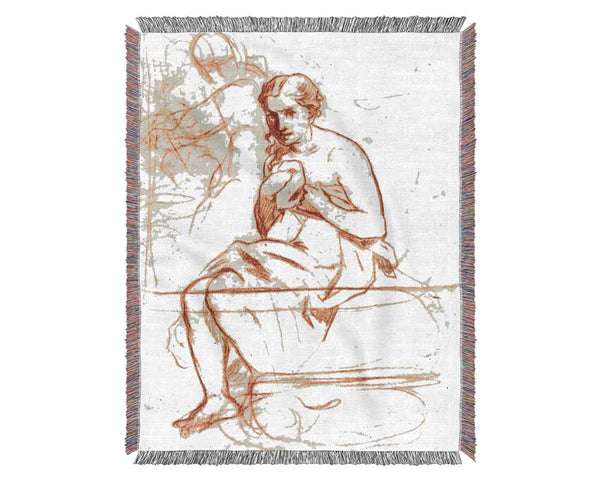 Manet Women At The Toilet Woven Blanket