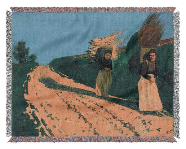 Felix Vallotton Wood-Bearing Women Woven Blanket