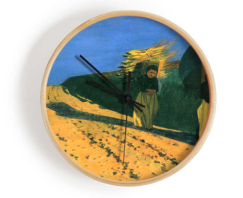 Felix Vallotton Wood-Bearing Women Clock - Wallart-Direct UK