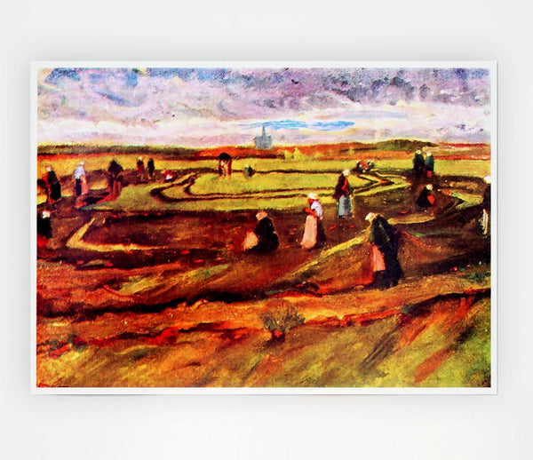 Van Gogh Workers Print Poster Wall Art