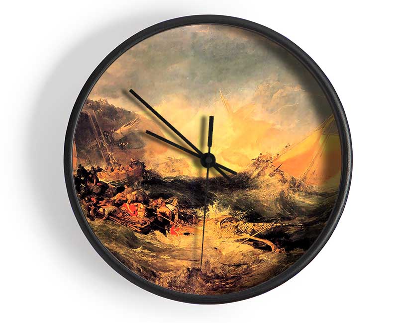 Joseph Mallord Turner Wreck Of A Transport Ship Clock - Wallart-Direct UK