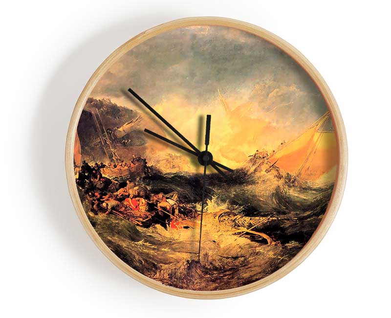 Joseph Mallord Turner Wreck Of A Transport Ship Clock - Wallart-Direct UK