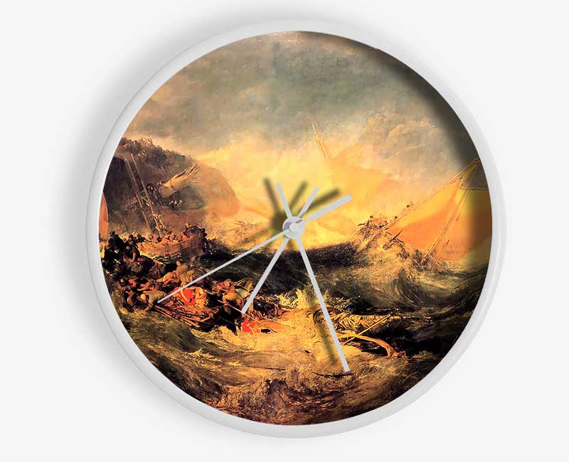 Joseph Mallord Turner Wreck Of A Transport Ship Clock - Wallart-Direct UK