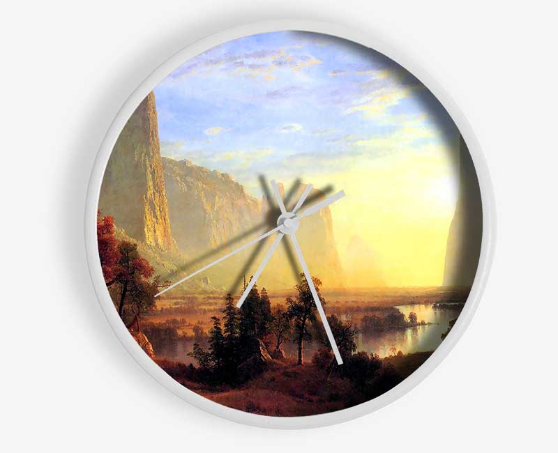 Yosemite Valley By Bierstadt Clock - Wallart-Direct UK