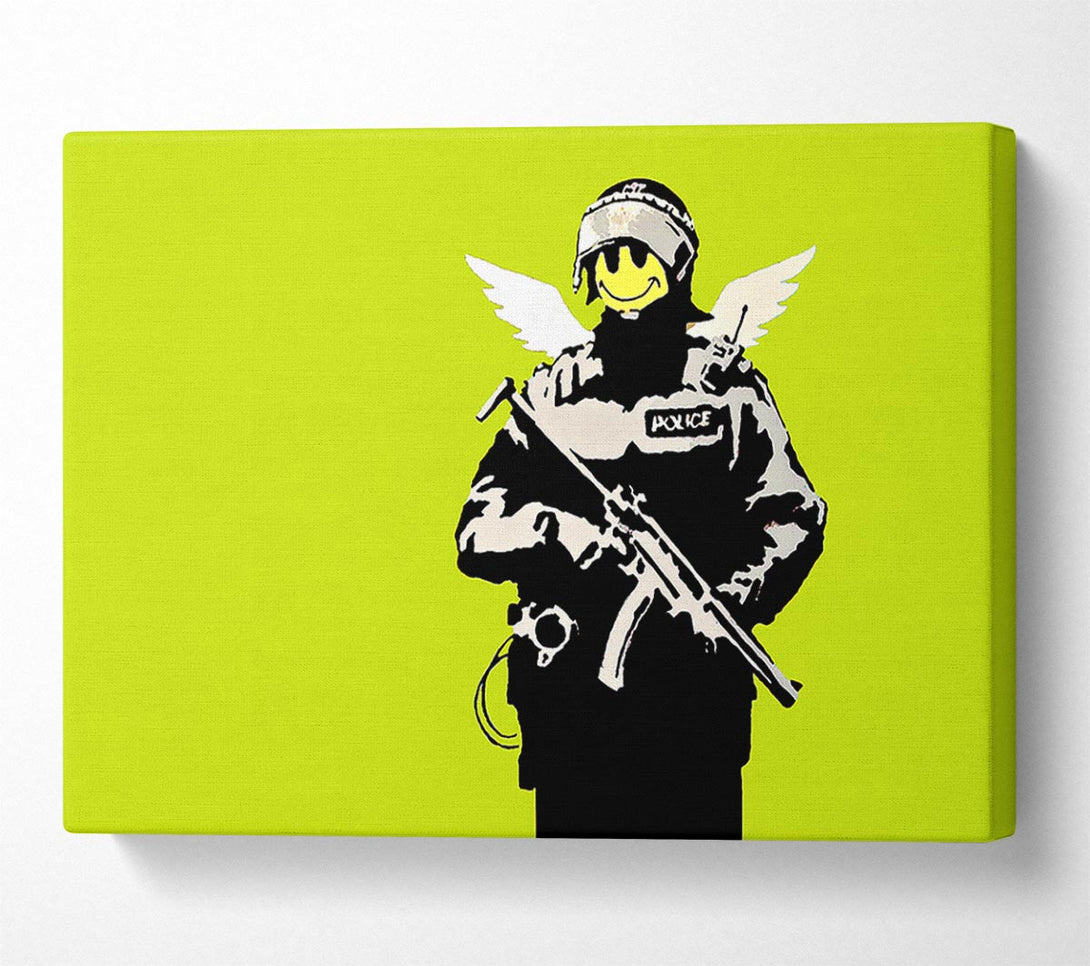 Picture of Angel Copper Lime Green Canvas Print Wall Art