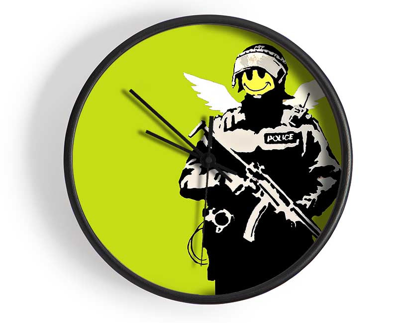 Angel Copper Lime Green Clock - Wallart-Direct UK