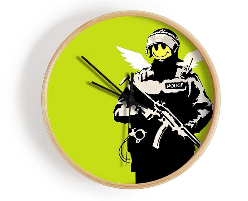 Angel Copper Lime Green Clock - Wallart-Direct UK