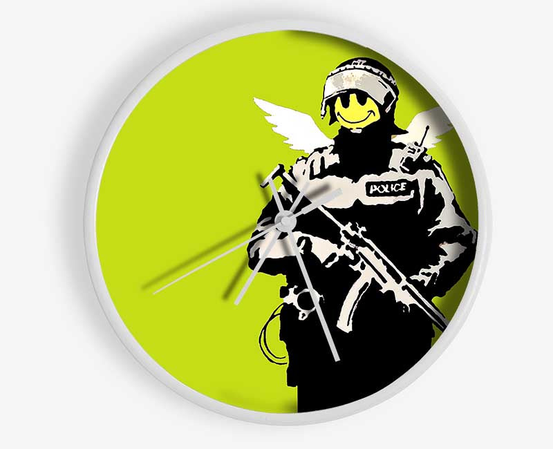 Angel Copper Lime Green Clock - Wallart-Direct UK