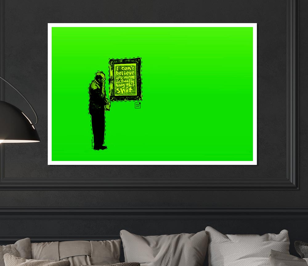 Art Auction Green Print Poster Wall Art