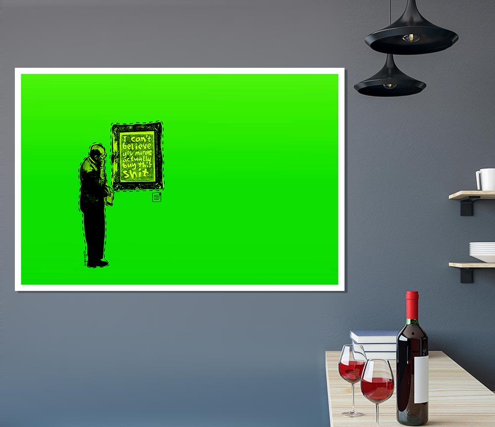 Art Auction Green Print Poster Wall Art