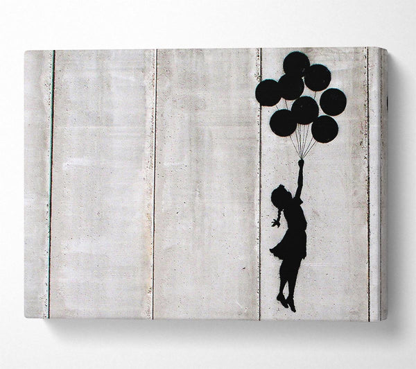 Picture of Balloon Girl Fly Canvas Print Wall Art