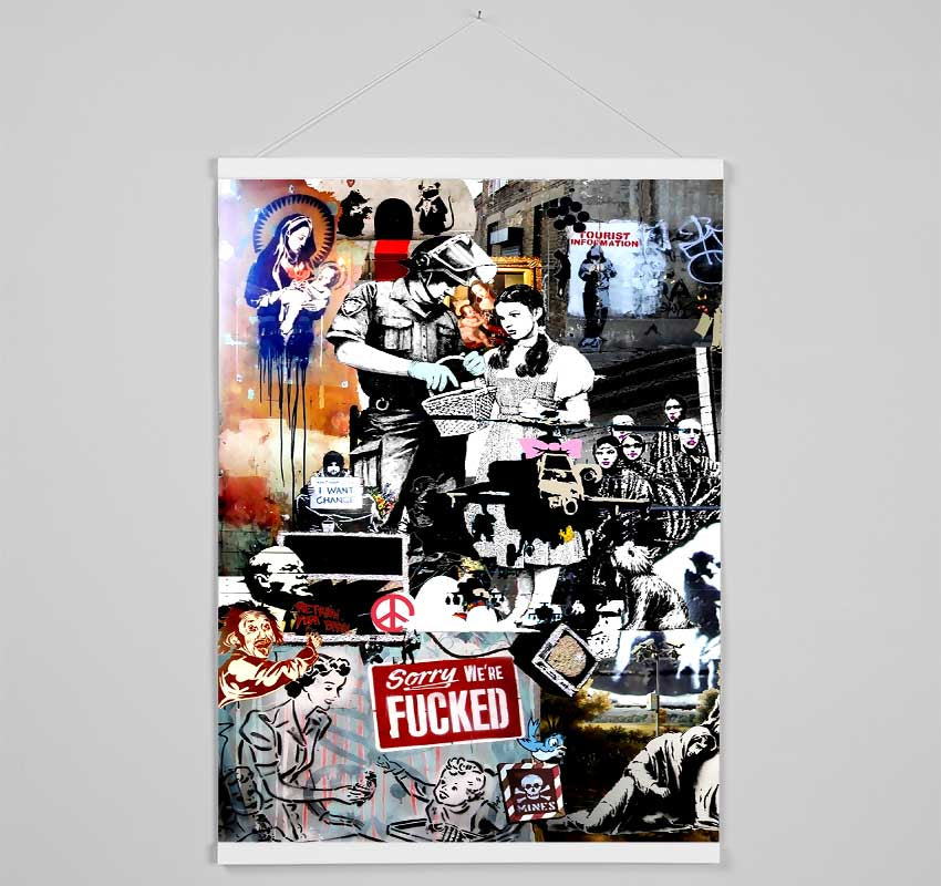 Banksy Collage 2 Hanging Poster - Wallart-Direct UK