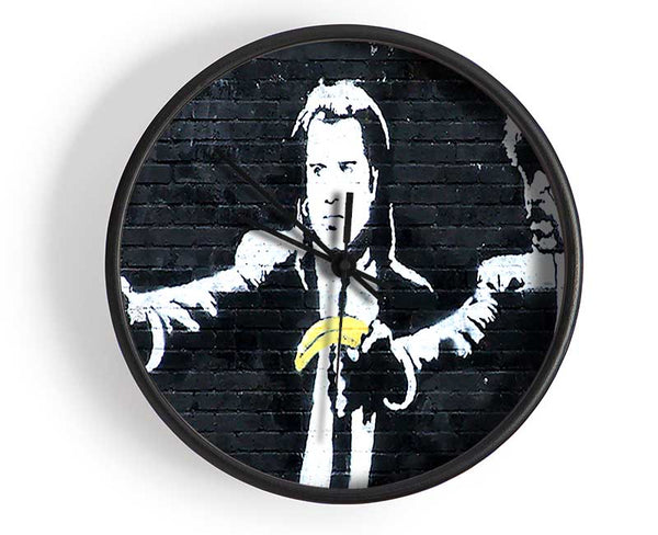 Banksy Pulp Fiction Clock - Wallart-Direct UK