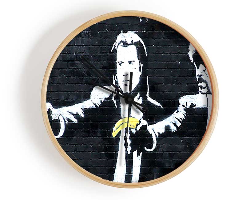 Banksy Pulp Fiction Clock - Wallart-Direct UK