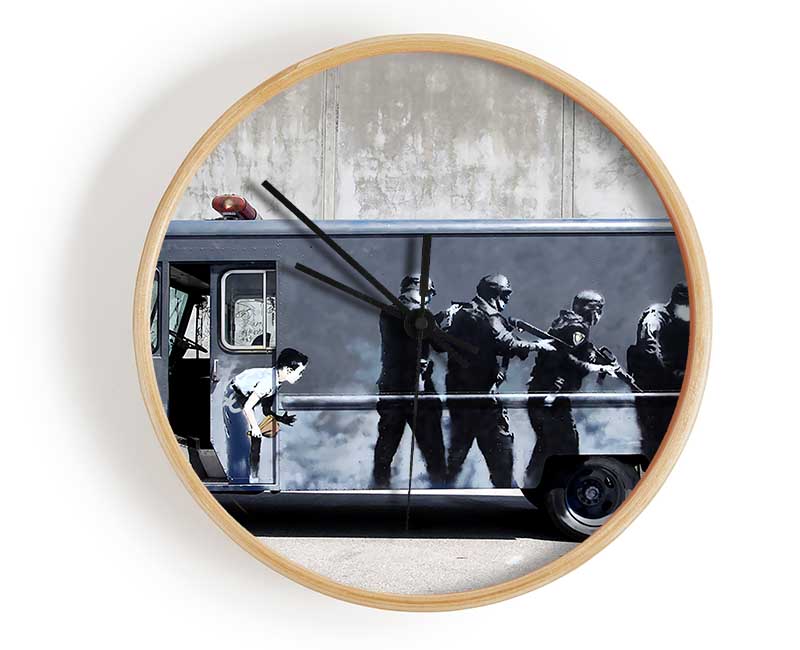 Banksy Swat Truck Clock - Wallart-Direct UK