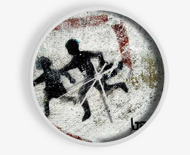 Beware Children With Guns Clock - Wallart-Direct UK