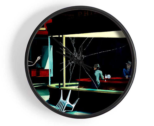 British Nighthawks Clock - Wallart-Direct UK