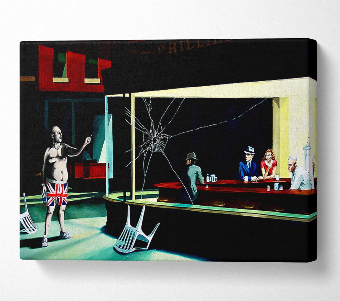 Picture of British Nighthawks Canvas Print Wall Art