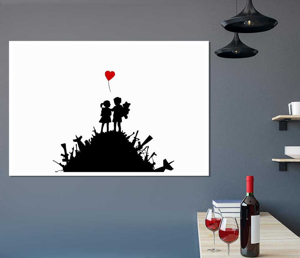 Childs Love War Print Poster Wall Art