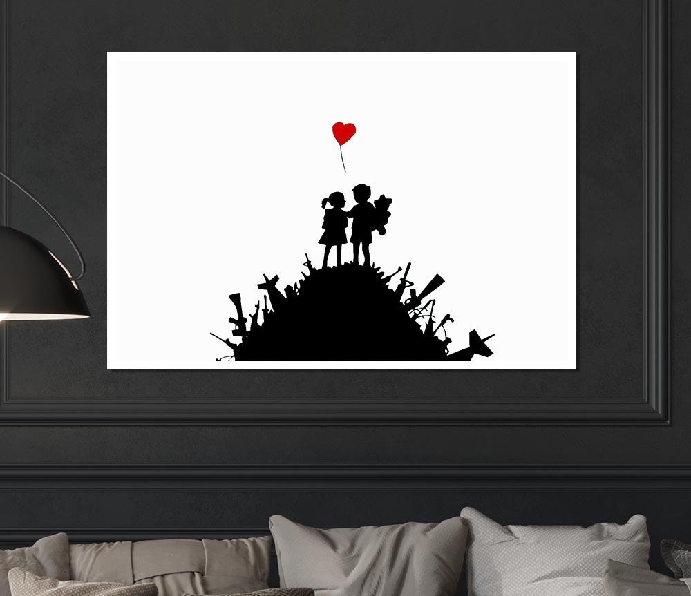 Childs Love War Print Poster Wall Art