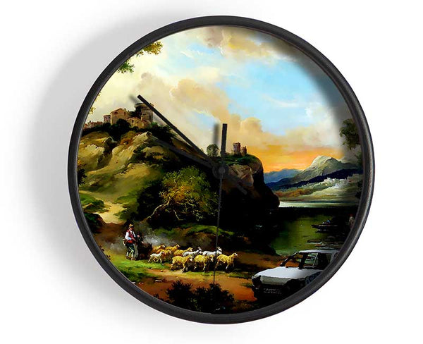 Countryside Junk Yard Clock - Wallart-Direct UK