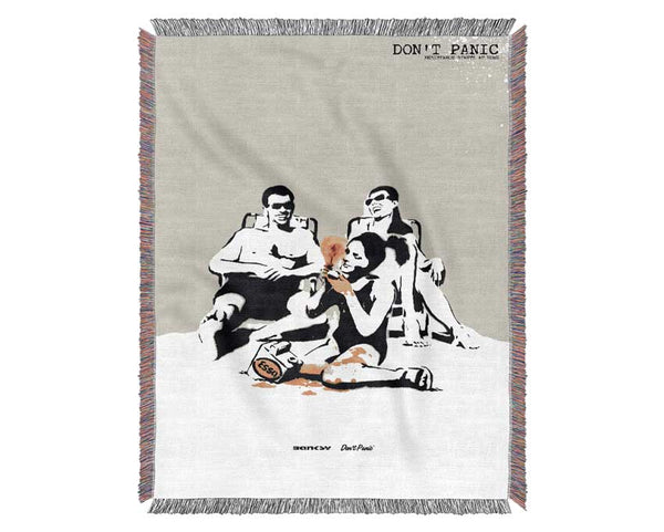 Dont Panic Woven Blanket