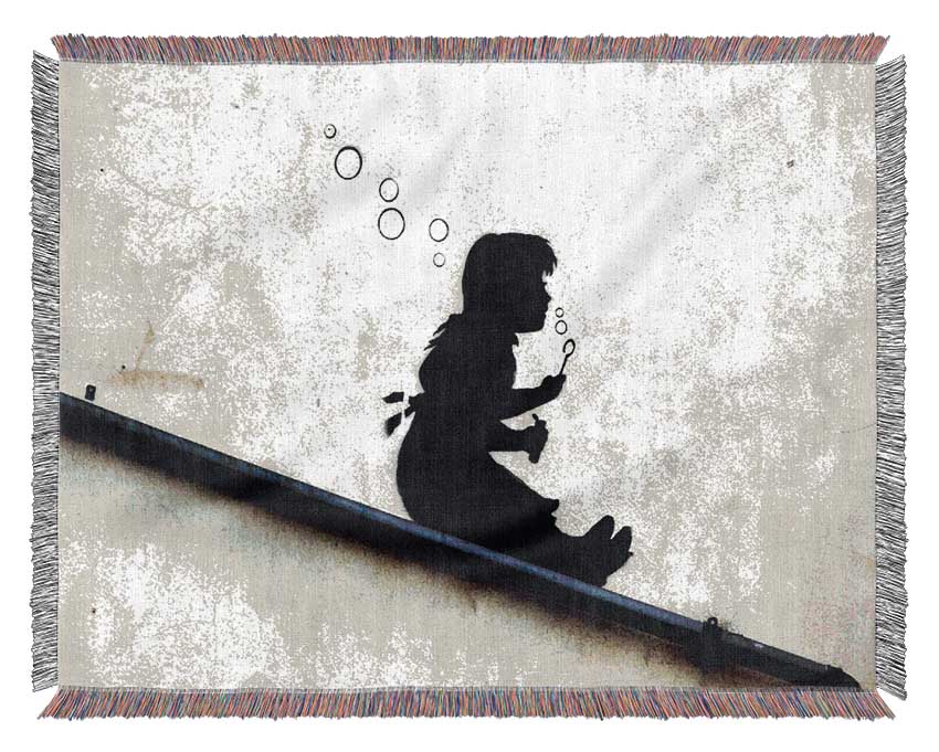 Drain Pipe Bubble Girl Woven Blanket