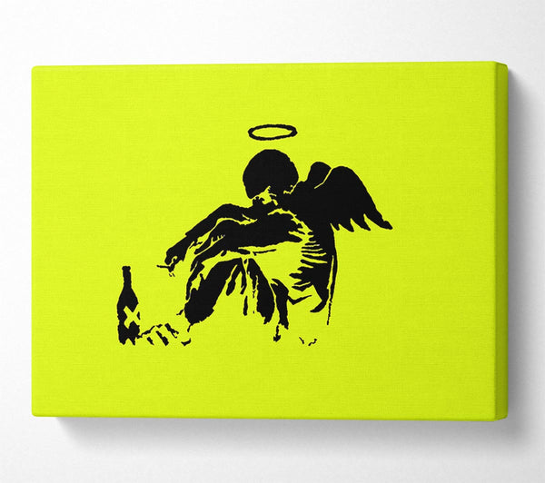 Picture of Fallen Angel Lime Canvas Print Wall Art