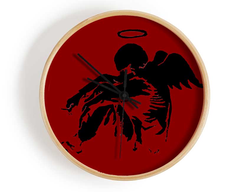 Fallen Angel Red Clock - Wallart-Direct UK