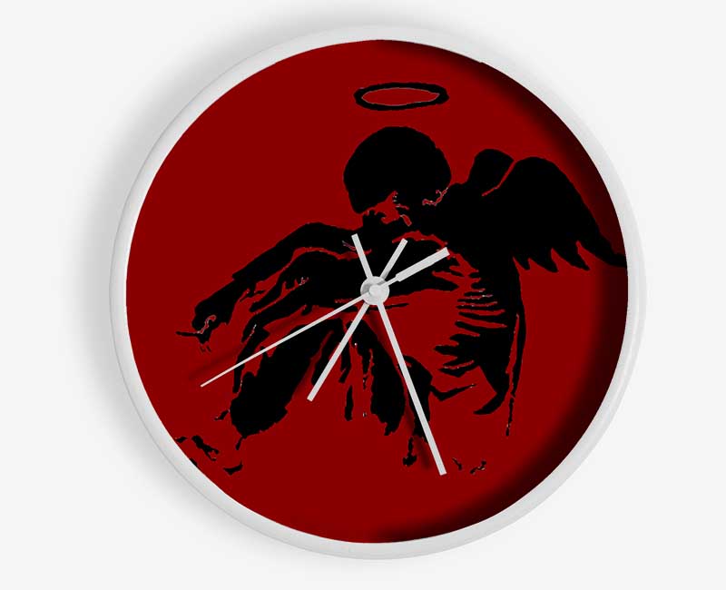 Fallen Angel Red Clock - Wallart-Direct UK