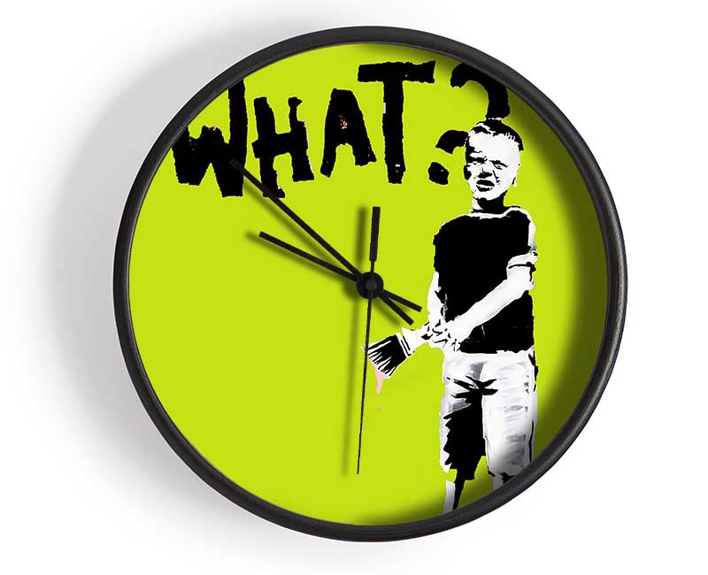 Graffiti Kid What Lime Clock - Wallart-Direct UK